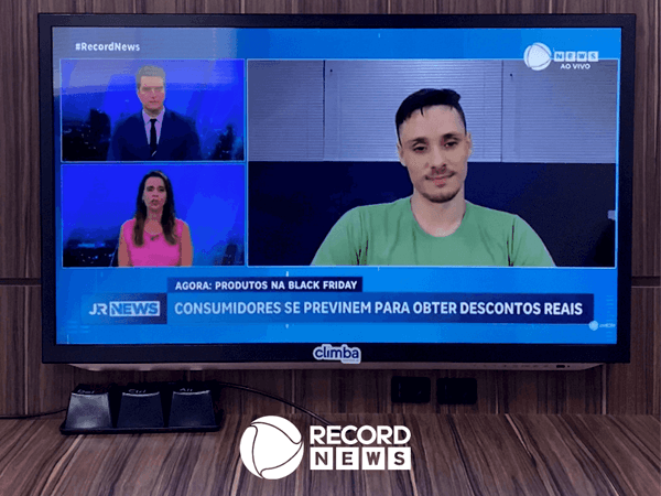 Especialista da Climba aparecer ao vivo na televisão, no canal Record News